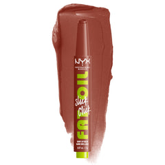 NYX PROFESSIONAL MAKEUP front packaging showing click-up tube and branding benefits convenience
