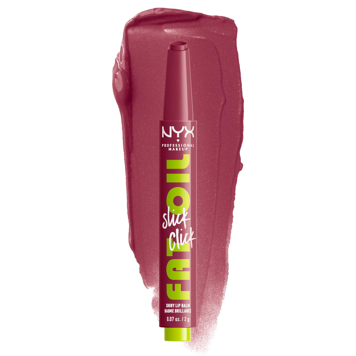 NYX Professional Makeup front packaging showing sleek click tube and shade label, instant convenience