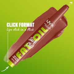NYX PROFESSIONAL MAKEUP lip close-up applying balm showing high shine and hydrated look benefit