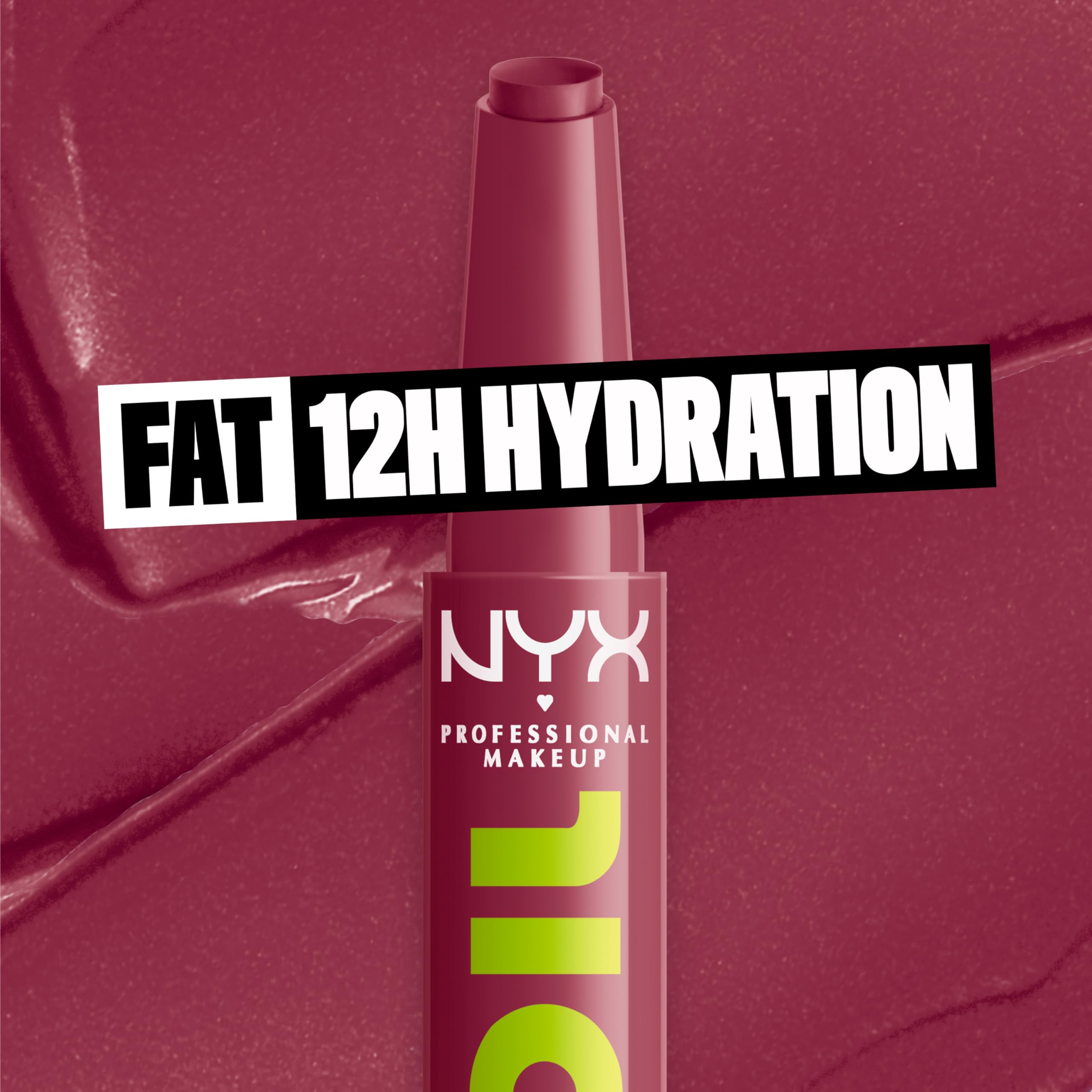 NYX PROFESSIONAL MAKEUP lip swatch In The Drafts brown showing wearable glossy tint