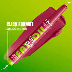 NYX PROFESSIONAL MAKEUP open click stick mid-dispense demonstrating easy one-handed application