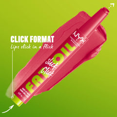 NYX PROFESSIONAL MAKEUP texture on lips close-up showing glossy, non-sticky shine and balm comfort