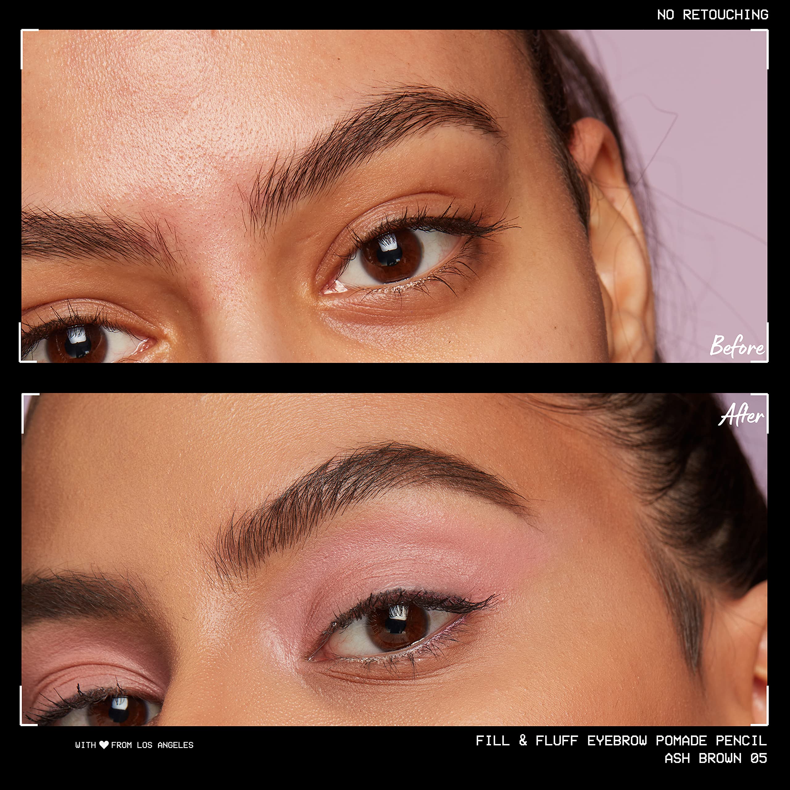 NYX PROFESSIONAL MAKEUP Ash Brown swatches on skin showing buildable matte coverage
