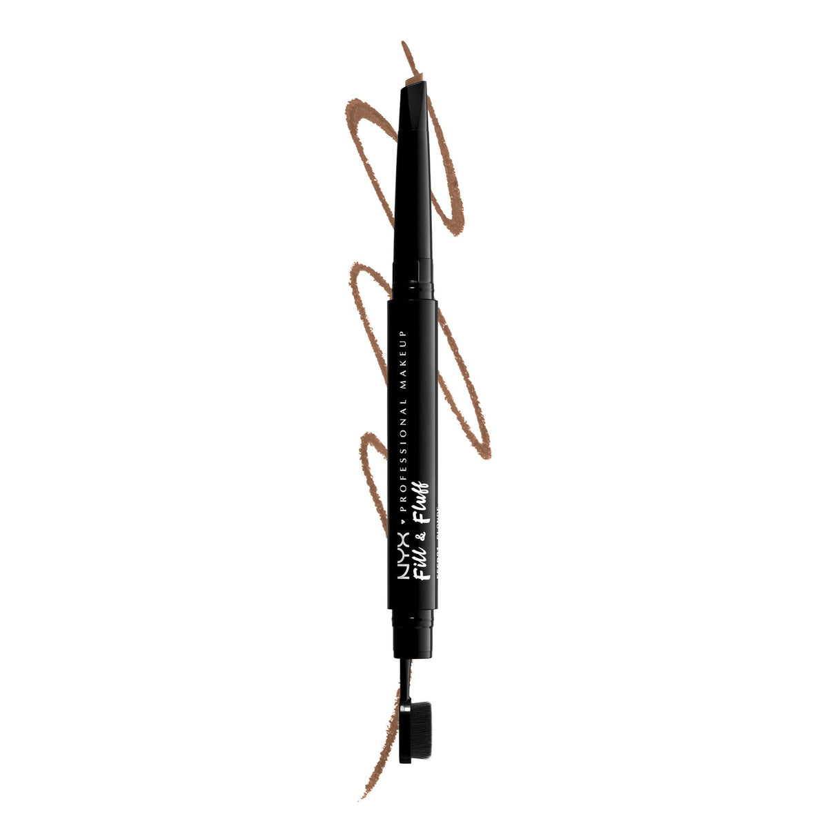 NYX PROFESSIONAL MAKEUP front view of pomade pencil shows compact, dual-ended convenience