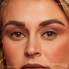 NYX PROFESSIONAL MAKEUP Taupe swatch on skin shows neutral matte buildable color