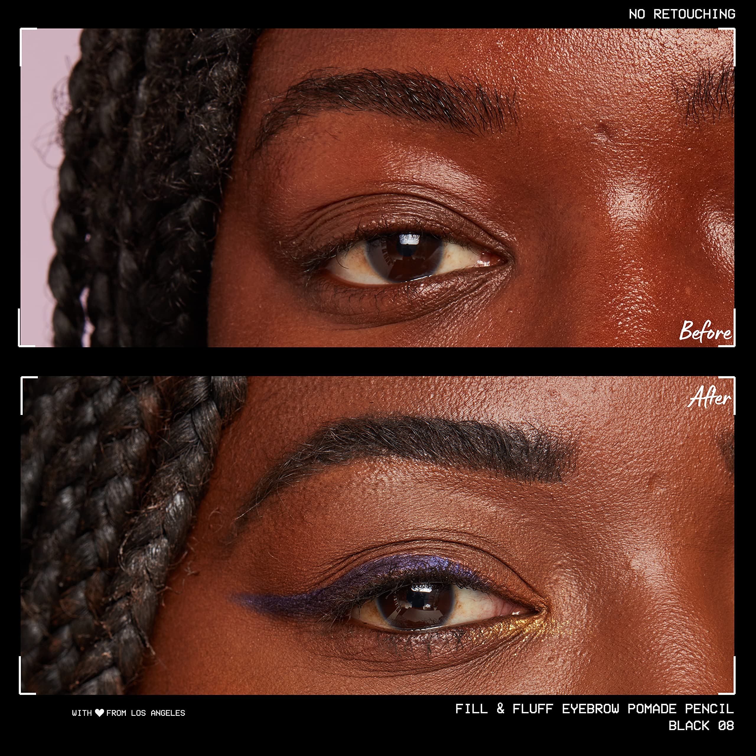 NYX PROFESSIONAL MAKEUP pencil held in hand showing compact size and travel-friendly convenience