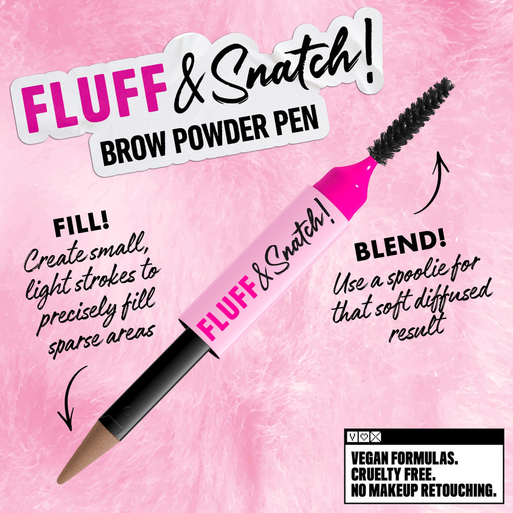 NYX PROFESSIONAL MAKEUP before and after brows demonstrating fuller, soft matte look