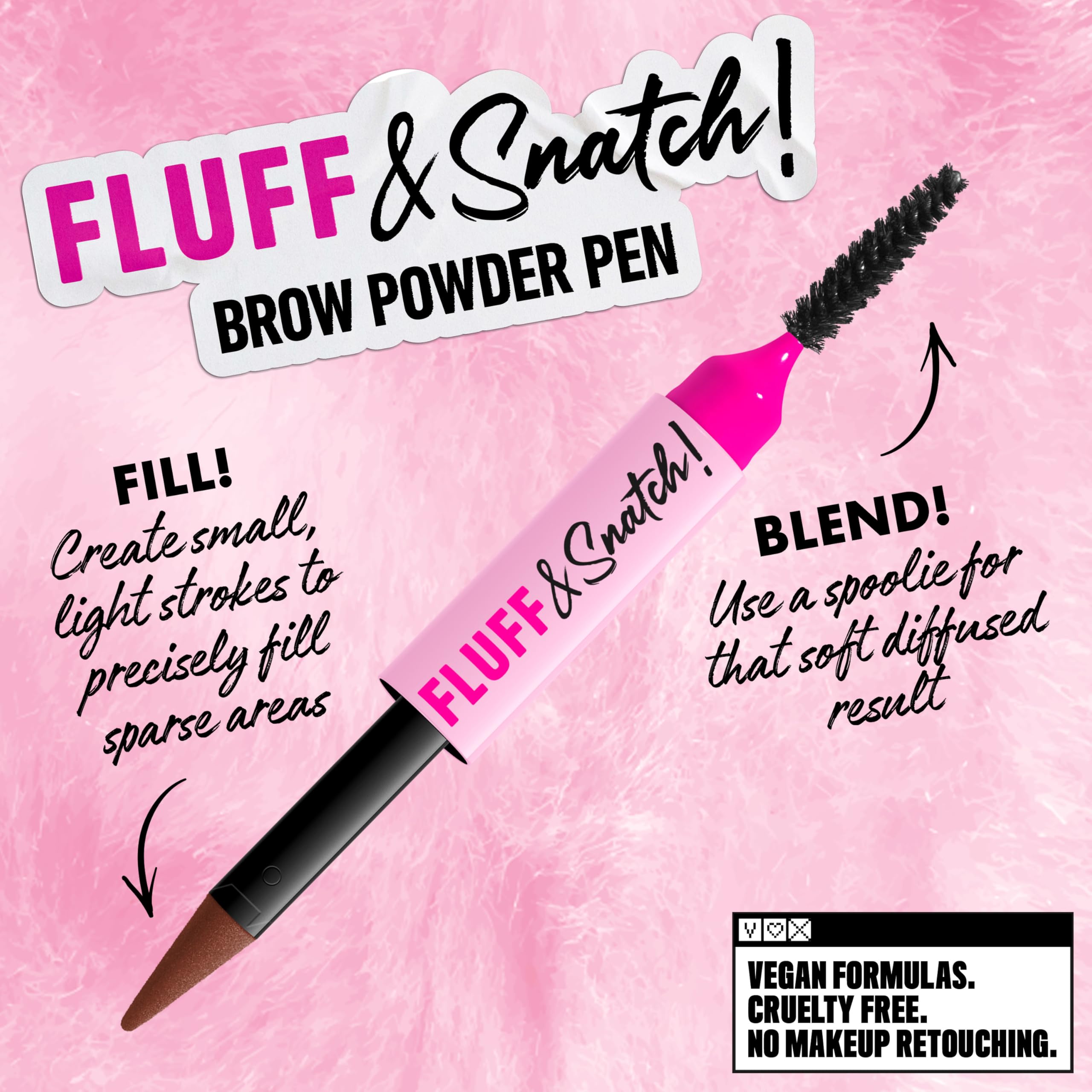 NYX PROFESSIONAL MAKEUP before and after brows showing softer, fuller definition