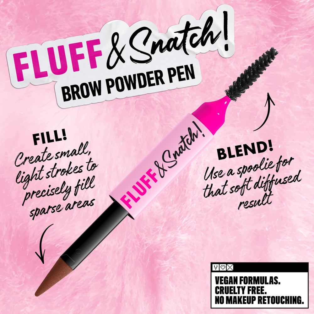NYX PROFESSIONAL MAKEUP before and after brows showing softer, fuller definition