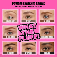 NYX PROFESSIONAL MAKEUP with spoolie and brow glue displaying styling and hold benefit