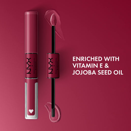 NYX PROFESSIONAL MAKEUP applicator wand and gloss top coat demonstrating precise application