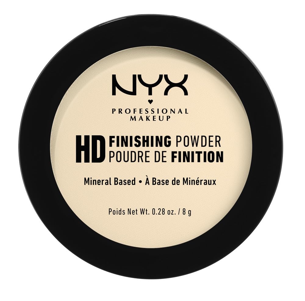 NYX PROFESSIONAL MAKEUP powder being applied with brush to cheek demonstrating long-wear setting benefit