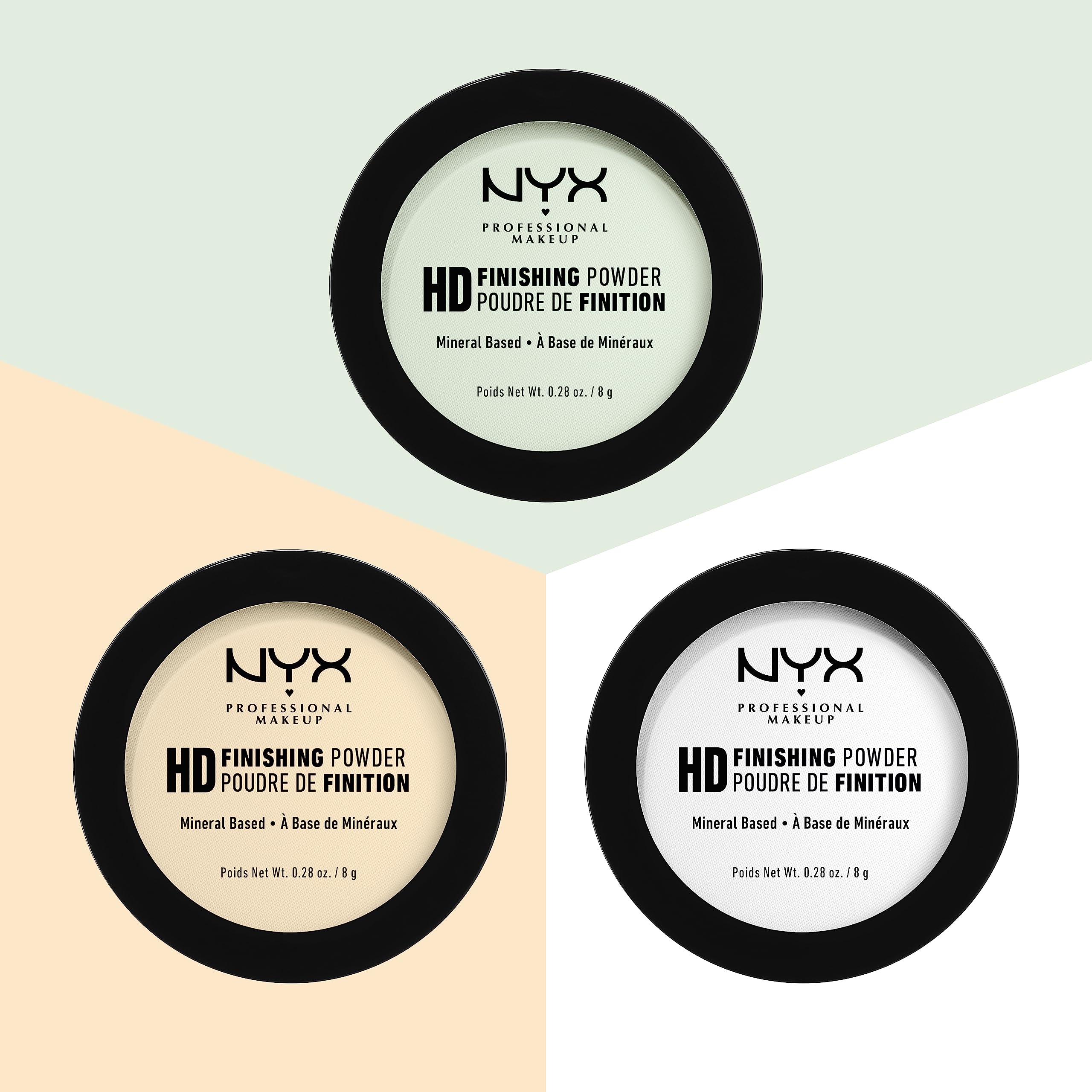 NYX PROFESSIONAL MAKEUP close-up powder texture illustrating fine-milled finish for seamless skin blurring