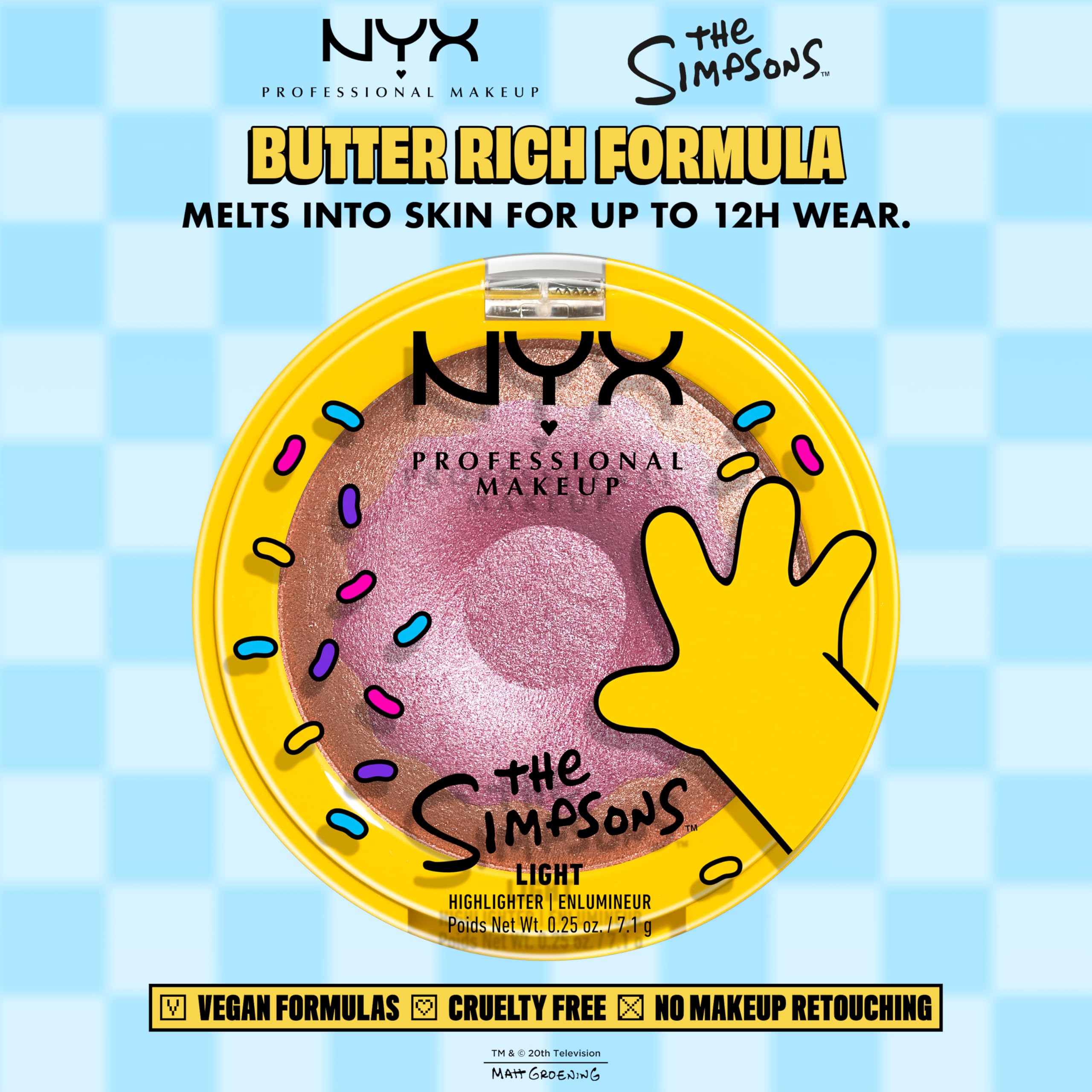 NYX PROFESSIONAL MAKEUP creamy highlighter texture swatched for blendable sheen and smooth finish