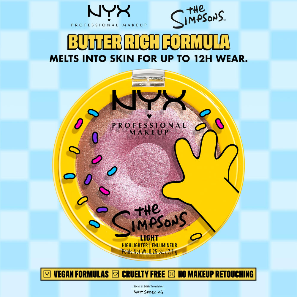 NYX PROFESSIONAL MAKEUP creamy highlighter texture swatched for blendable sheen and smooth finish