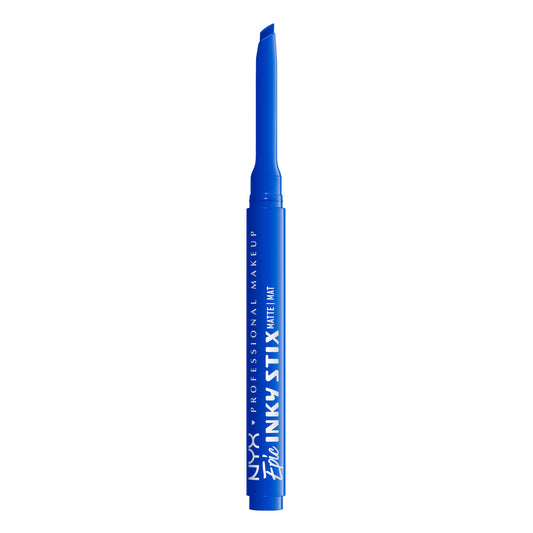 NYX Inky Stix front packaging showing cobalt click and stick convenience