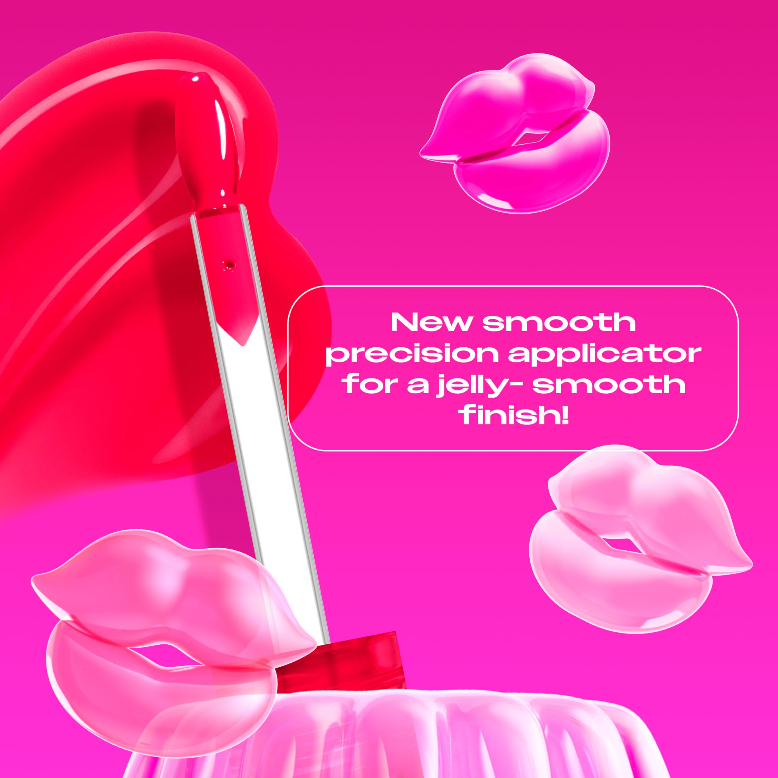 NYX PROFESSIONAL MAKEUP Cherry Jelly on model lips illustrating plumping shine