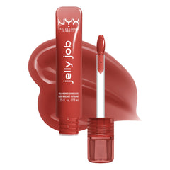 NYX PROFESSIONAL MAKEUP front packaging showing Spice Brown gloss benefit of high shine