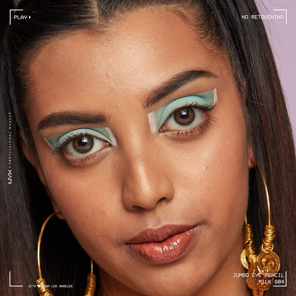 NYX PROFESSIONAL MAKEUP black bean swatch stroke on skin showing deep pigment and coverage