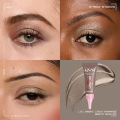 NYX PROFESSIONAL MAKEUP close-up pigment stroke showing rich payoff and blendable finish