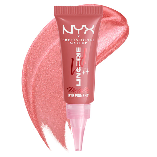 NYX Lid Lingerie front tube showing product branding and quick application benefit