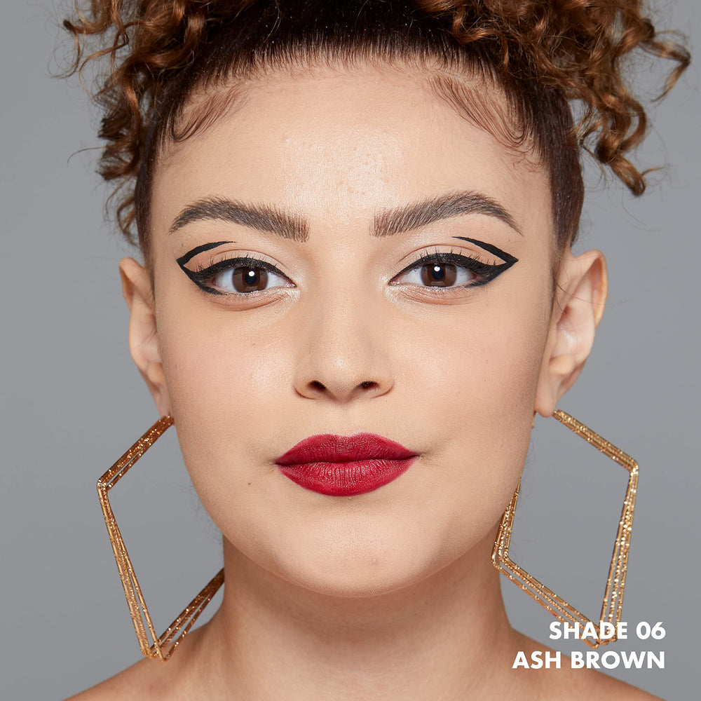 NYX PROFESSIONAL MAKEUP lifestyle portrait highlighting natural lifted brows