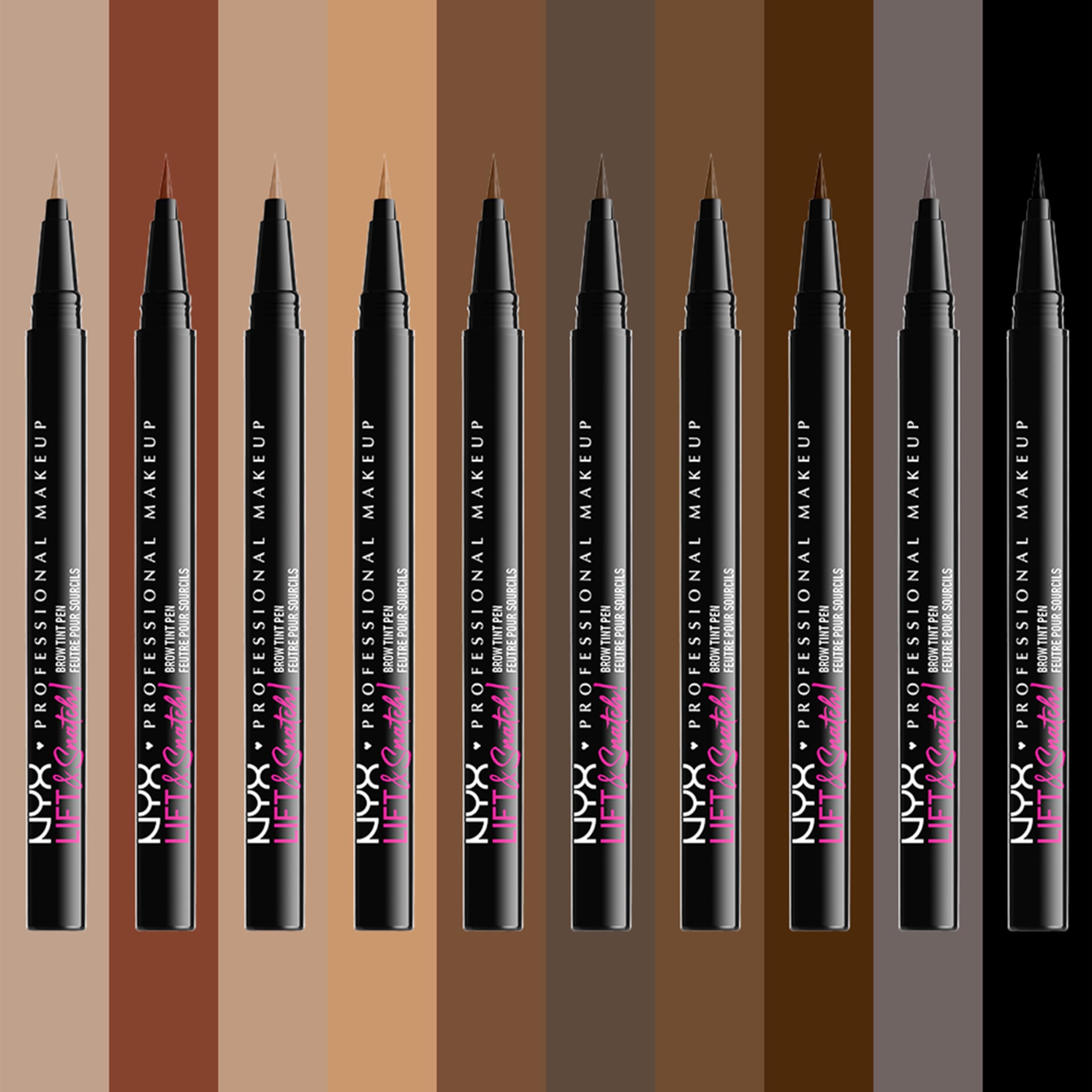 NYX PROFESSIONAL MAKEUP model using pen for delicate hair-like strokes