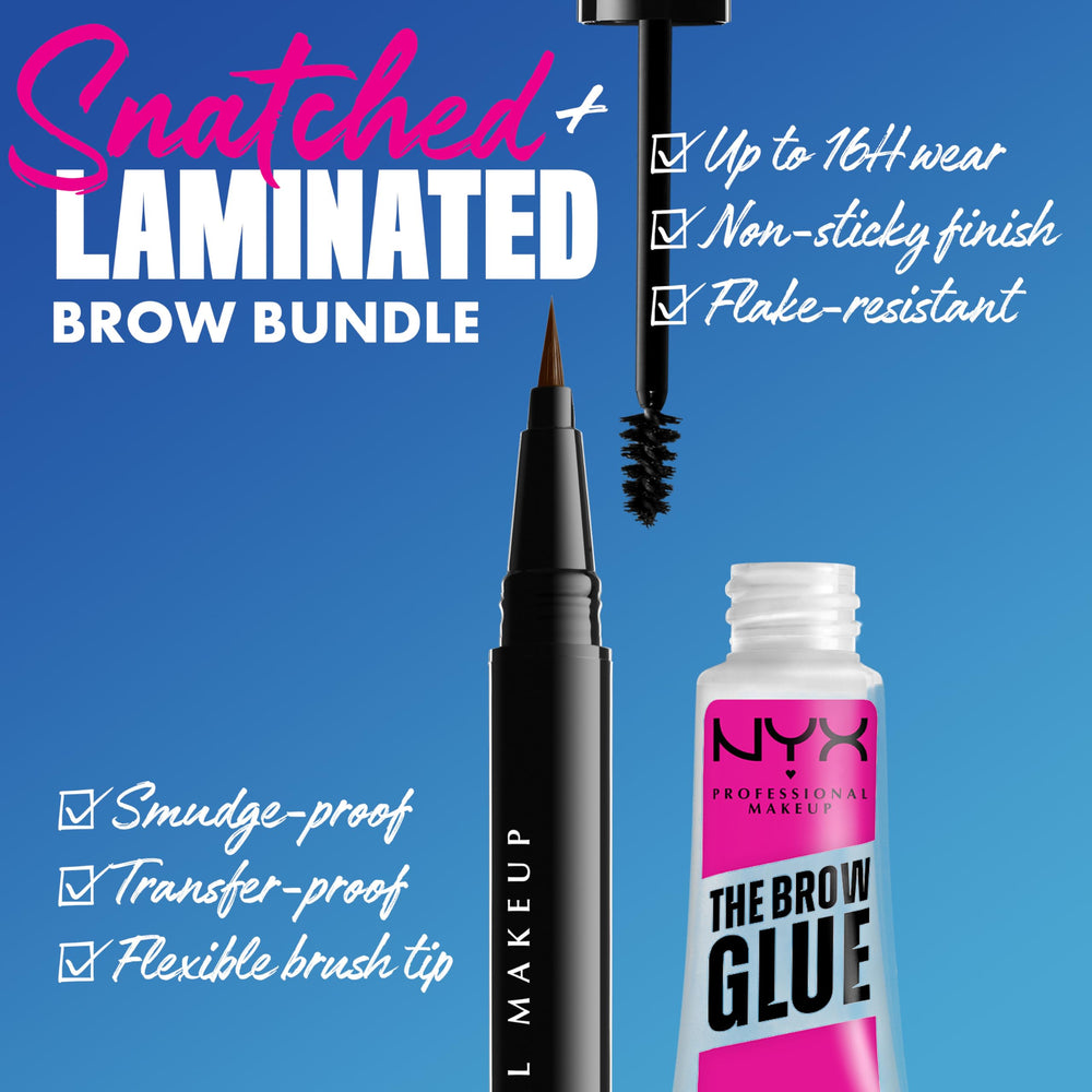 NYX PROFESSIONAL MAKEUP pen beside a hand for size comparison and on-the-go convenience