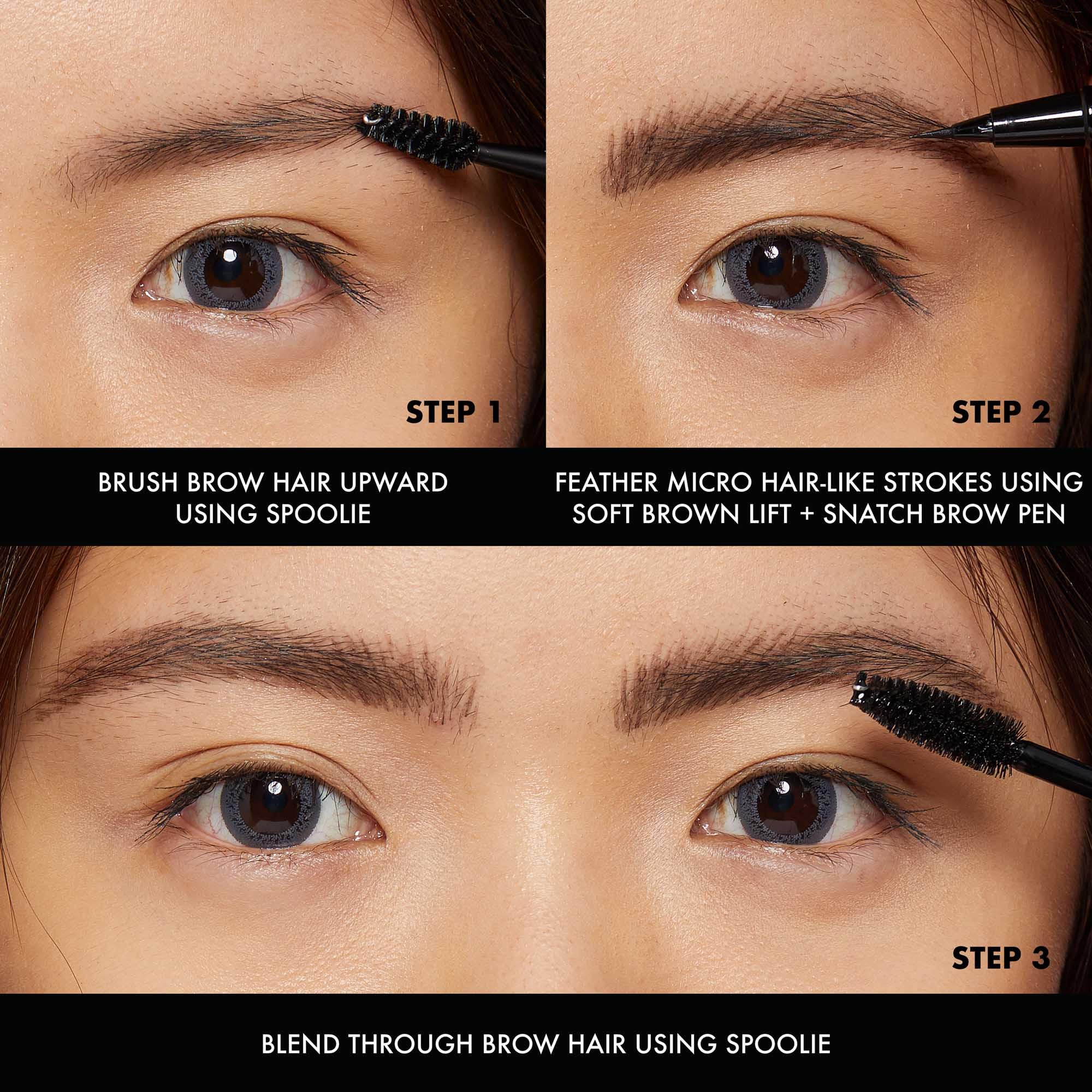 NYX PROFESSIONAL MAKEUP pen staged with brow glue showing laminated styling benefit