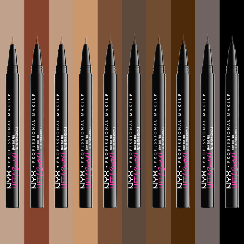 NYX PROFESSIONAL MAKEUP before and after brows showing natural fill and lifted arch benefit