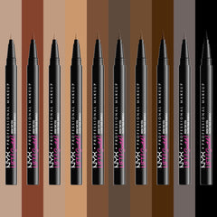 NYX PROFESSIONAL MAKEUP open cap detail highlighting secure closure and travel-ready design