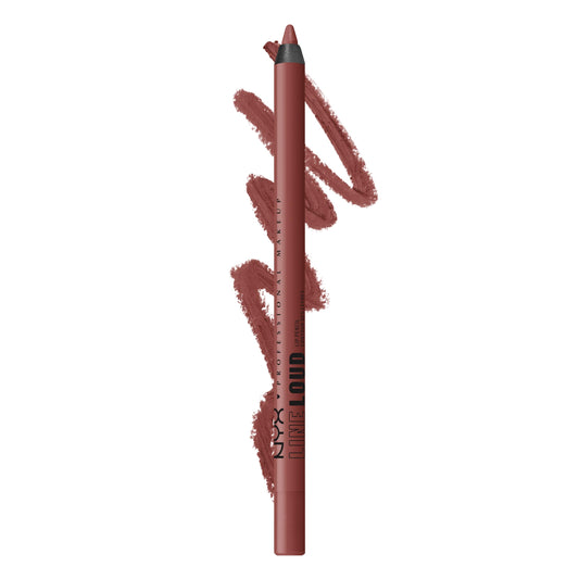 NYX PROFESSIONAL MAKEUP front packaging showing pencil and shade, clear product ID benefit