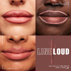 NYX PROFESSIONAL MAKEUP Line Loud pencil tip close-up demonstrating smooth creamy point for precise shaping