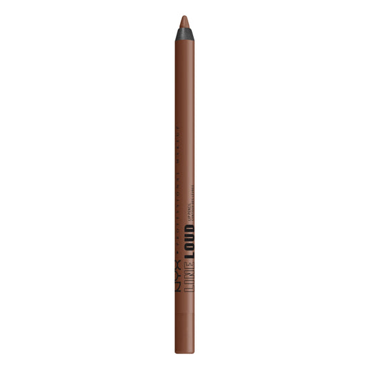 NYX PROFESSIONAL MAKEUP Line Loud pencil front packaging shows color and shade for precise selection