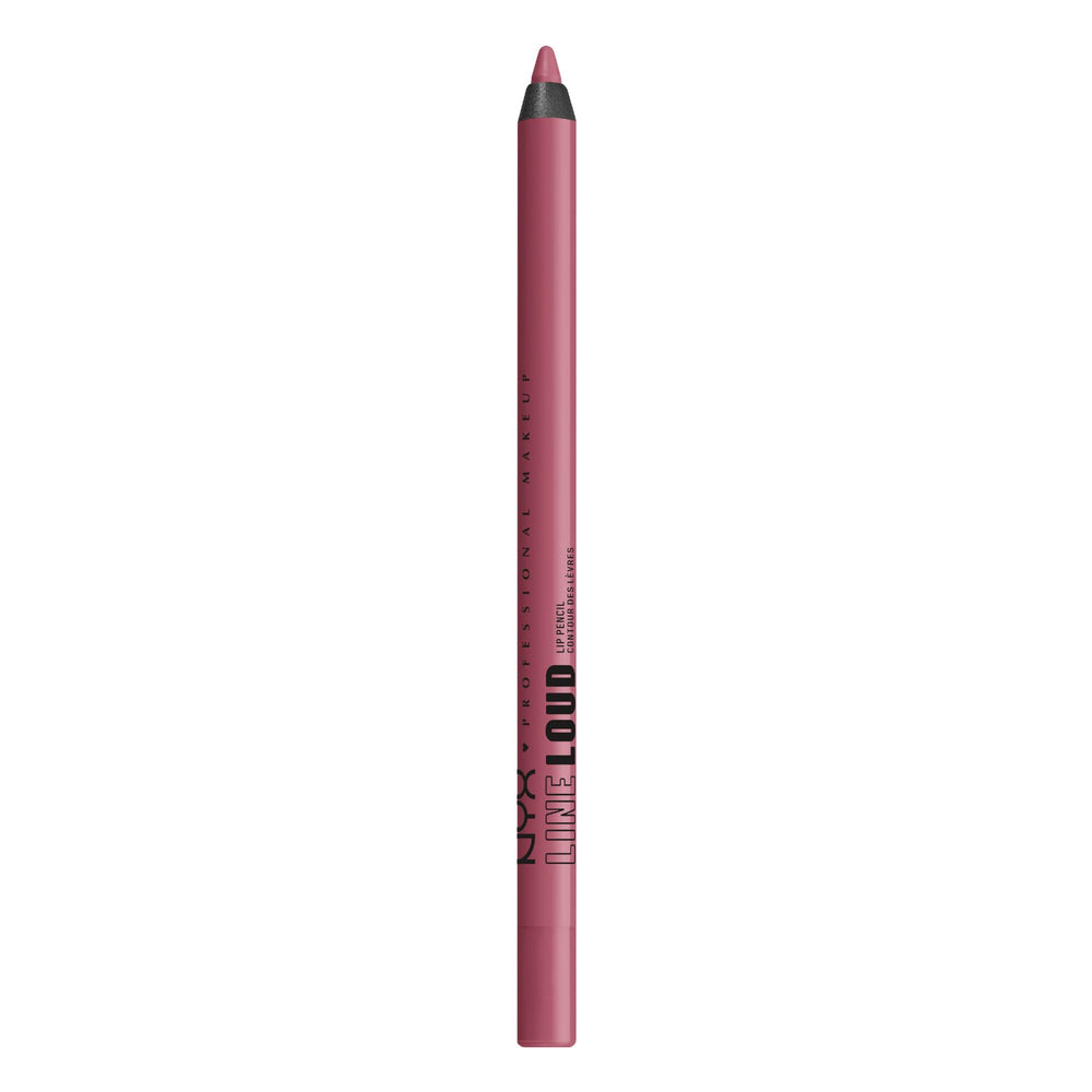 NYX PROFESSIONAL MAKEUP lip liner front packaging showing shade and precise point, ensures easy identification and use