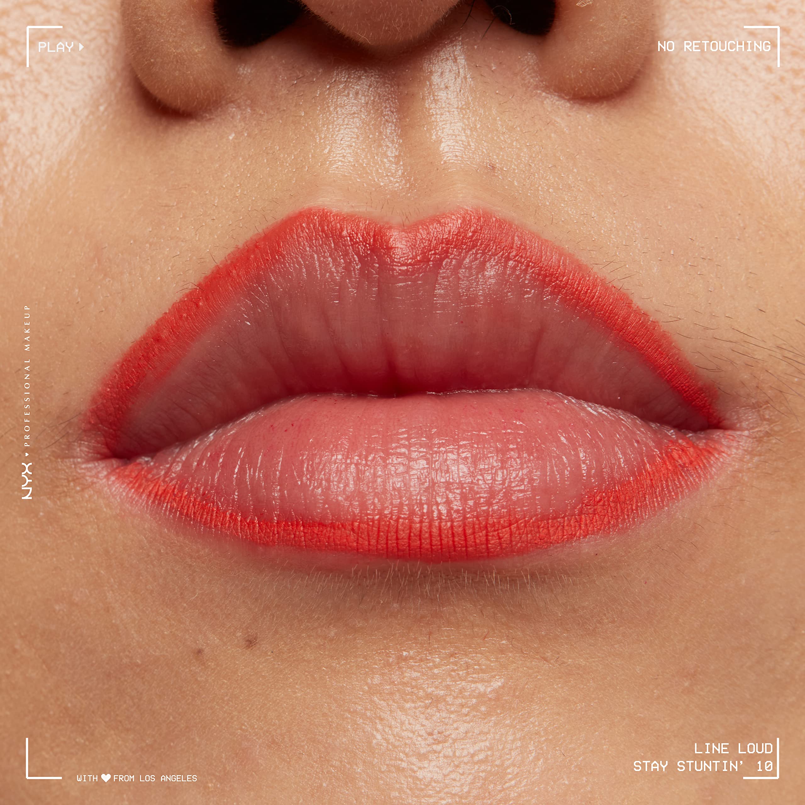 NYX PROFESSIONAL MAKEUP paired with gloss and lipstick showing mixing versatility benefit