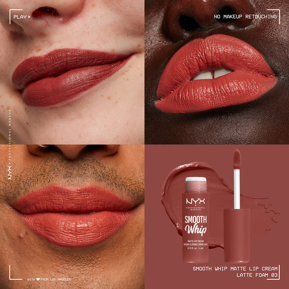 NYX PROFESSIONAL MAKEUP whipped texture close-up, moisturizing matte finish benefit