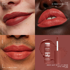 NYX PROFESSIONAL MAKEUP whipped texture close-up, moisturizing matte finish benefit