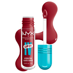 NYX Lip IV front packaging showing Berry Thirsty red and glossy benefit