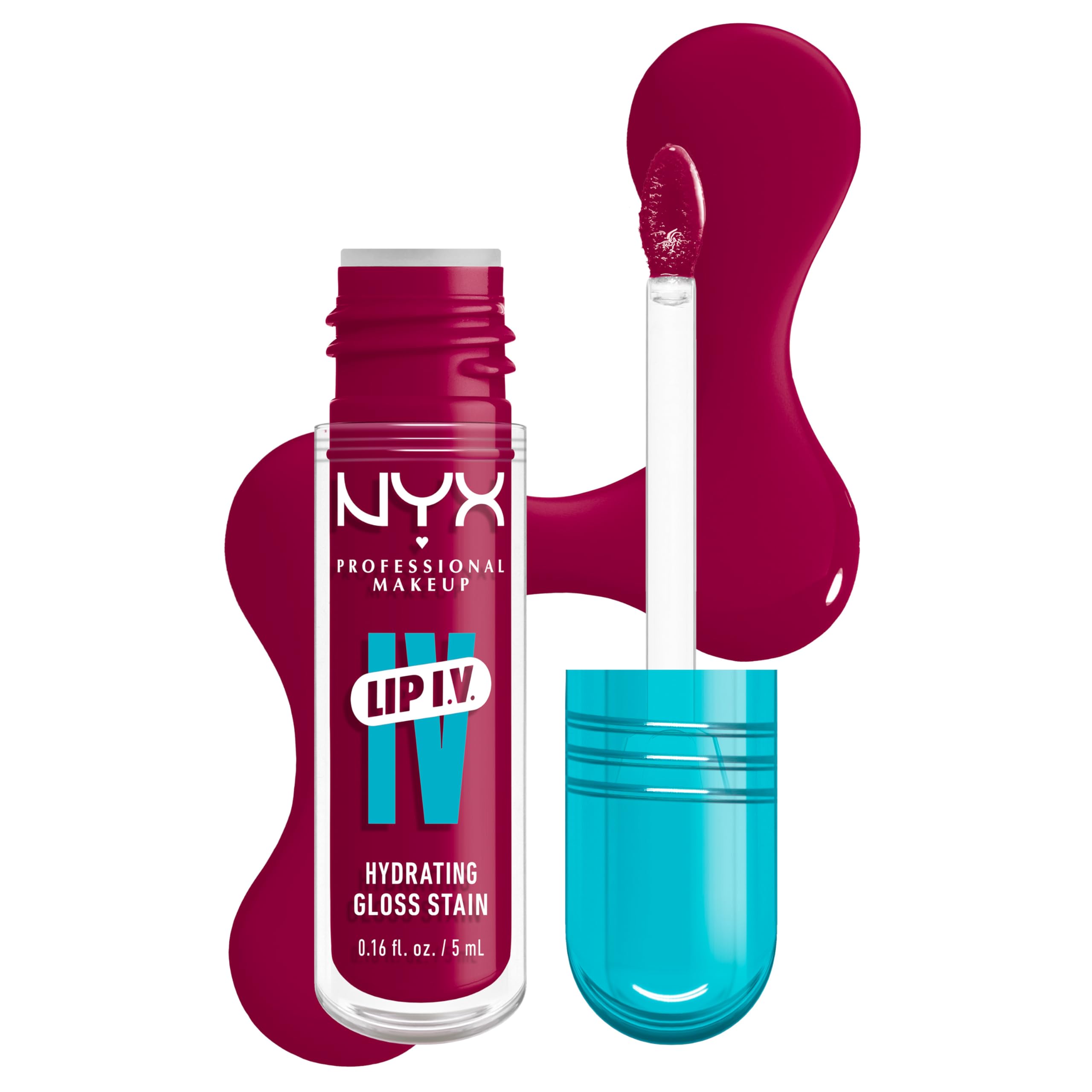 NYX PROFESSIONAL MAKEUP display of multiple Lip IV shades showing variety benefit