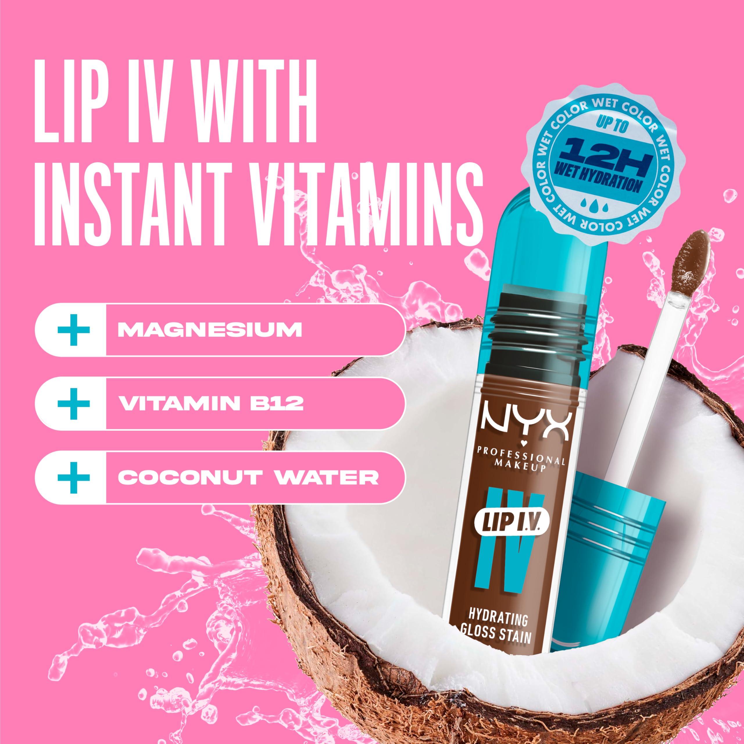 NYX PROFESSIONAL MAKEUP worn on lips portrait highlighting hydrating glossy effect