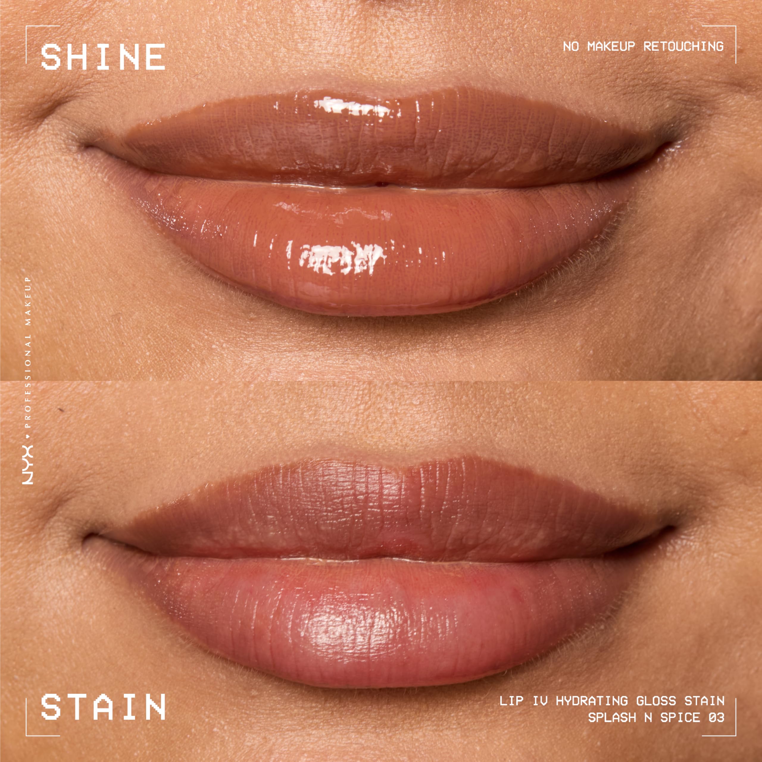 NYX PROFESSIONAL MAKEUP swatch of Splash N Spice on arm illustrating buildable brown tint
