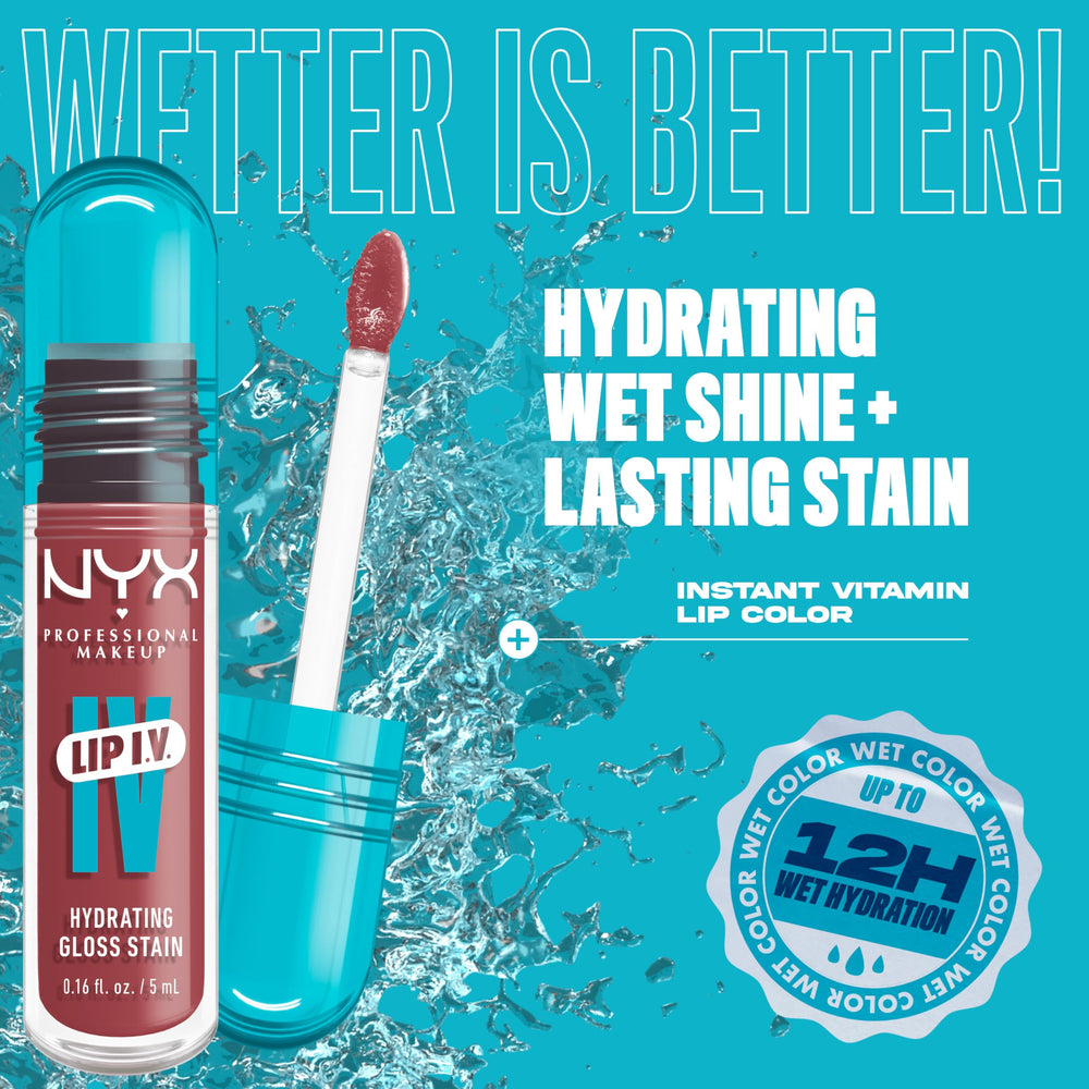 NYX PROFESSIONAL MAKEUP texture swipe showing lightweight pigment and hydrating finish benefit