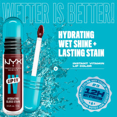 NYX PROFESSIONAL MAKEUP texture close-up showing smooth glossy formula for hydration