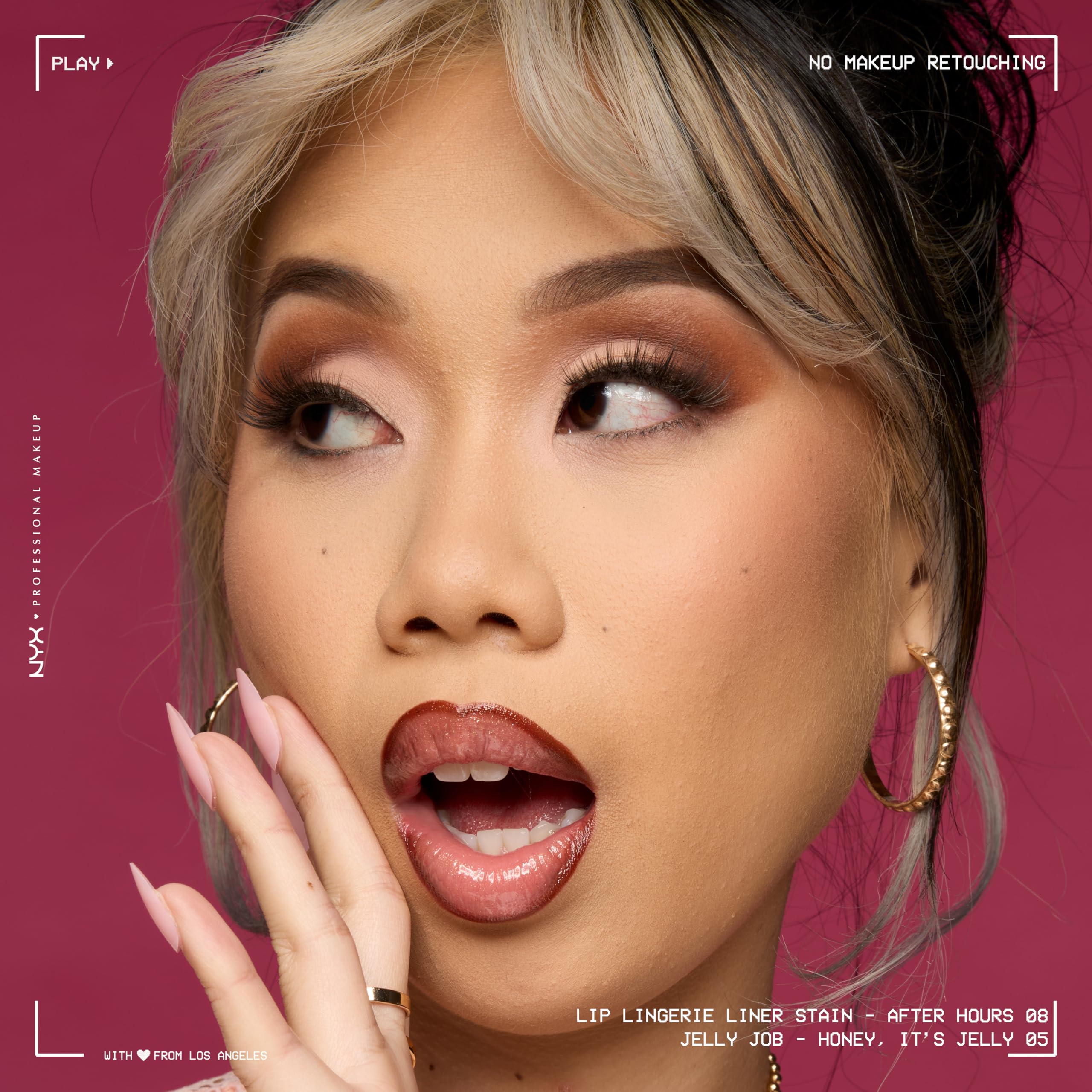 NYX PROFESSIONAL MAKEUP After Hours applied on model lips, shows natural long‑wear finish