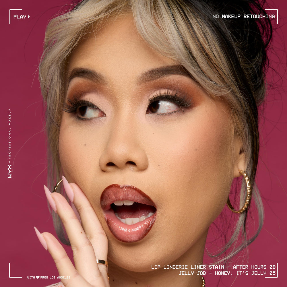 NYX PROFESSIONAL MAKEUP After Hours applied on model lips, shows natural long‑wear finish