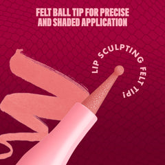 NYX PROFESSIONAL MAKEUP worn by model profile illustrating defined, sculpted lip look