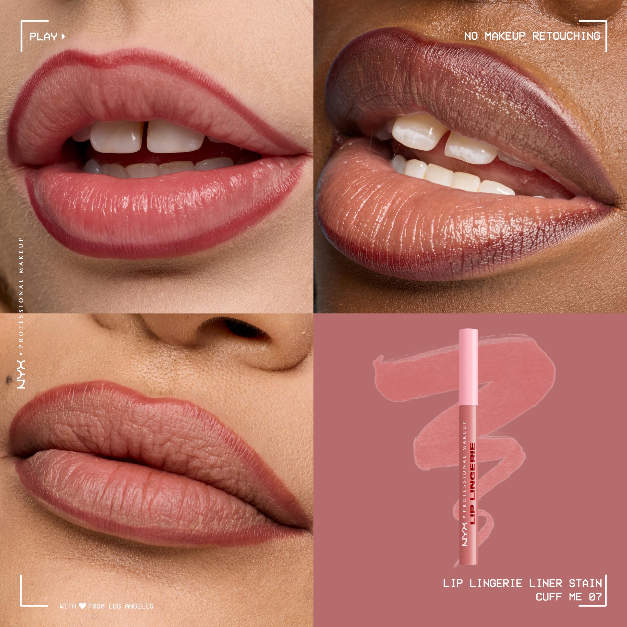 NYX PROFESSIONAL MAKEUP texture swipe on arm displaying silky, blendable stain finish