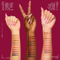NYX PROFESSIONAL MAKEUP lips before and after demonstrates sculpted definition and long wear