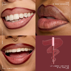 NYX PROFESSIONAL MAKEUP arm swatch demonstrating rich Black Cherry pigmentation and long-wear color